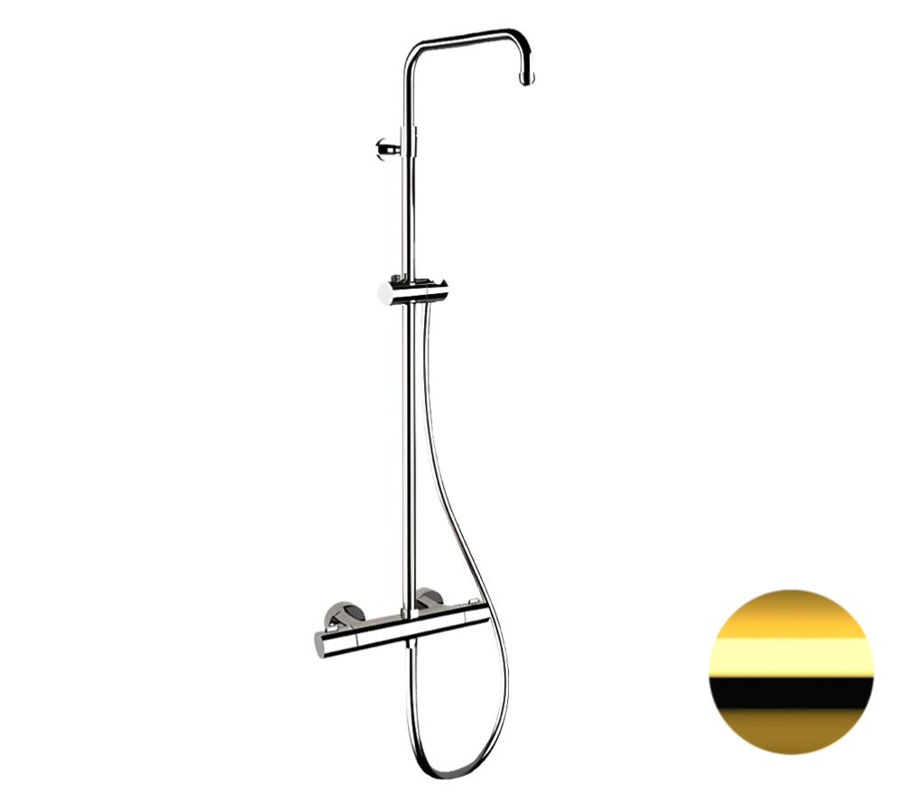 Душевая система Remer Elegance EQ32ASSDDO (золото) с термостатом