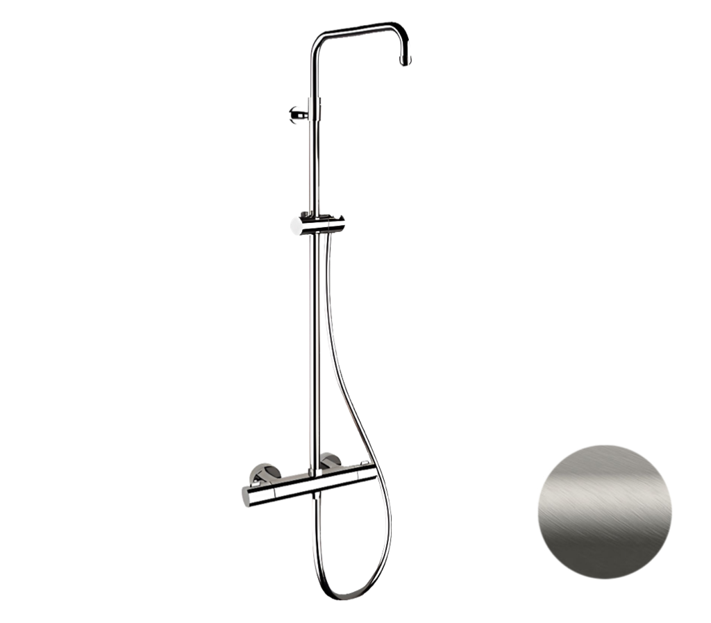 Душевая система Remer Elegance EQ32ASSDNPO (никель матовый брашированный) с термостатом