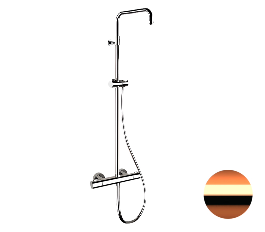 Душевая система Remer Elegance EQ32ASSDRL (медь) с термостатом