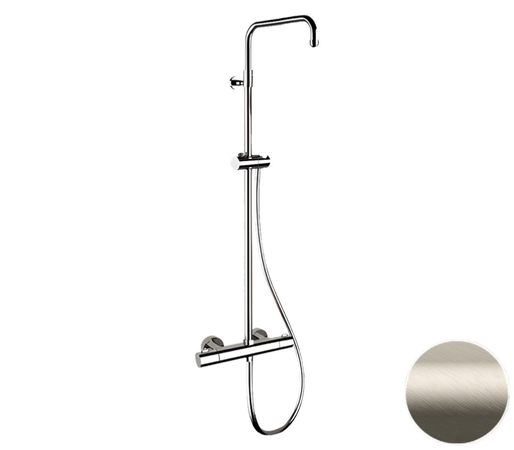 Душевая система Remer Elegance EQ32ASSDXV (сталь матовая) с термостатом