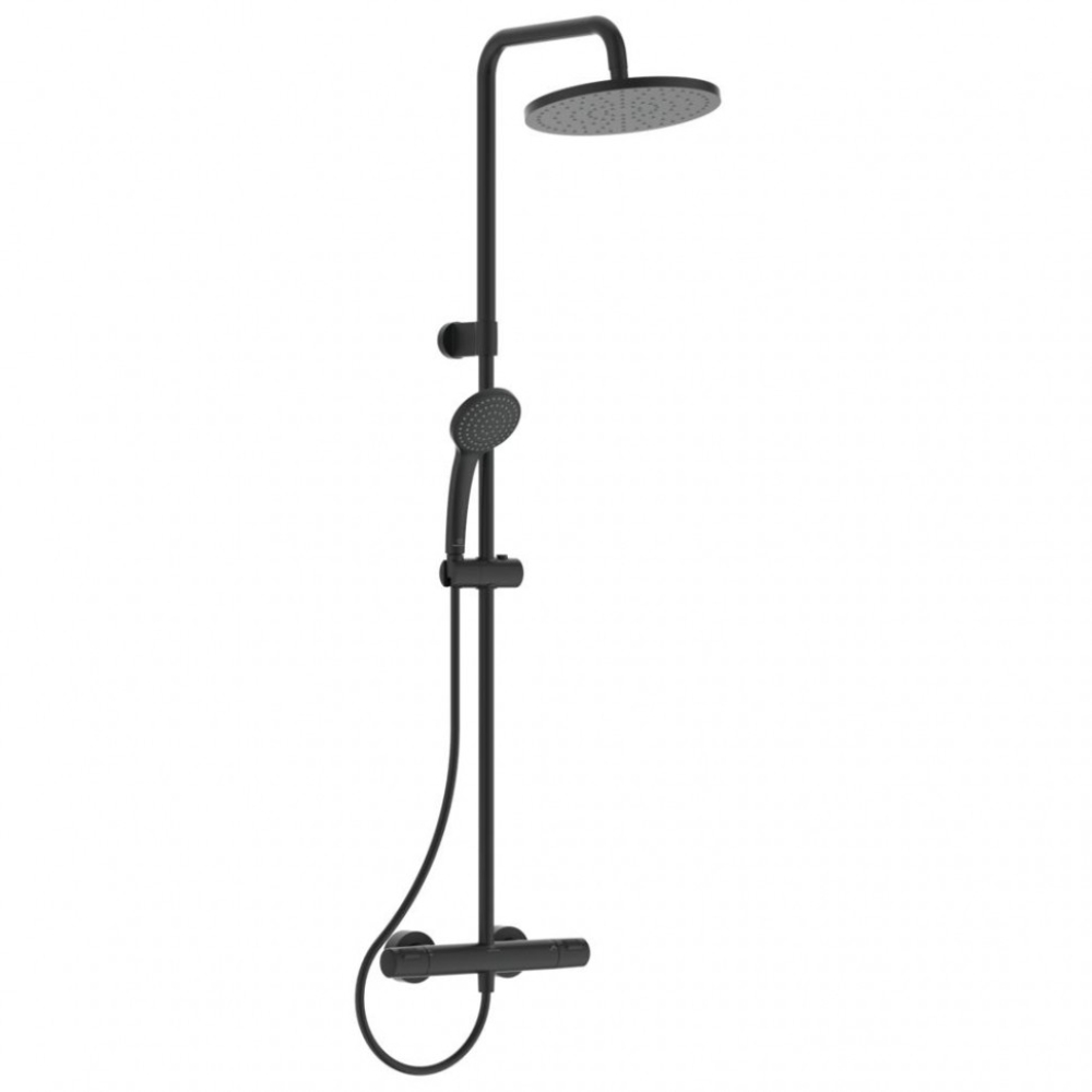 Душевая система Ideal Standard Ceratherm T25 A7546XG с термостатом (чёрный матовый)