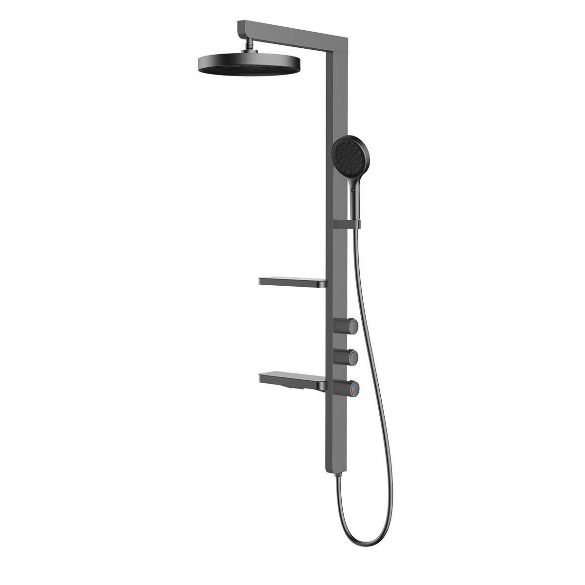 Душевая система Vincea Inspire VSFS-3I11GM (вороненая сталь)