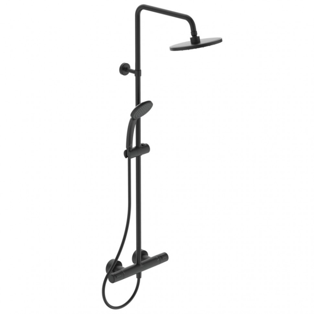 Душевая система Ideal Standard Ceratherm T25 A7545XG с термостатом (чёрный матовый)