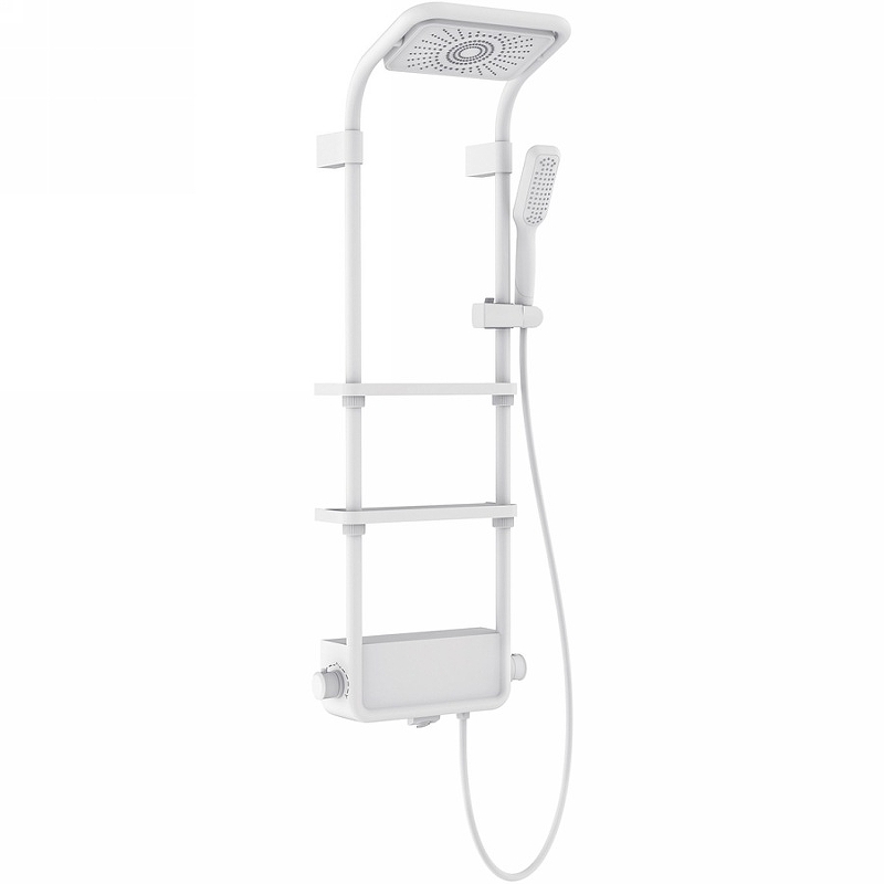 Душевая система AQUAme AQM8003W (белый матовый) с термостатом