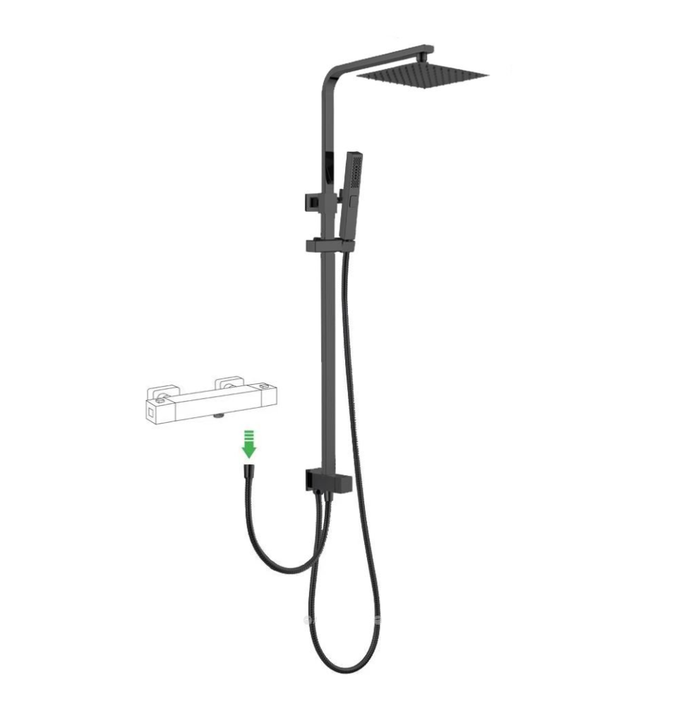 Душевая стойка Allen Brau Eclipse Infinity 5.21031-31 (чёрный матовый)