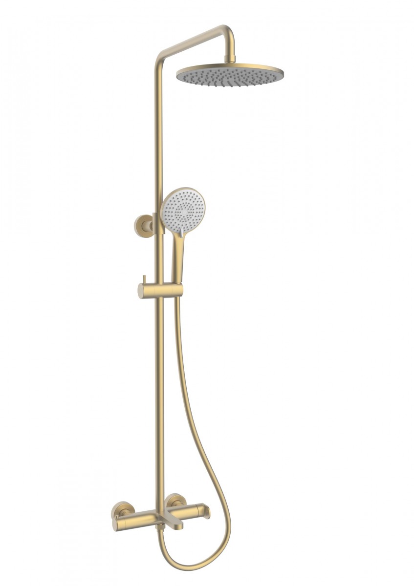 Душевая стойка Vincea Rondo VSFS-1R1BG (золото брашированное)