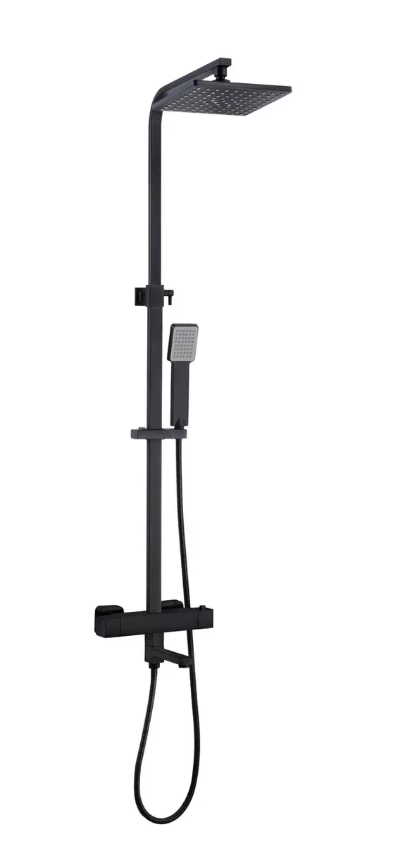 Душевая стойка beWash BV1TMSS6620 (чёрный матовый) с термостатом