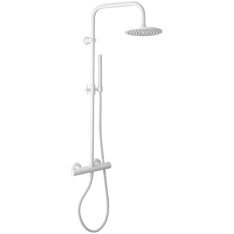 Душевая система Remer Elegance EQ32X7MMM20BO (белый матовый) с термостатом