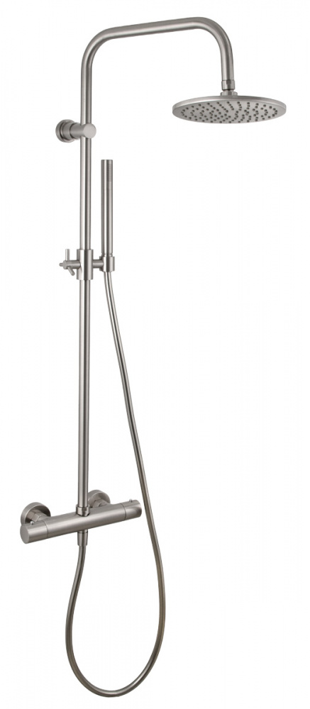 Душевая система Remer Elegance EQ32X7MMM20NP (никель брашированный) с термостатом