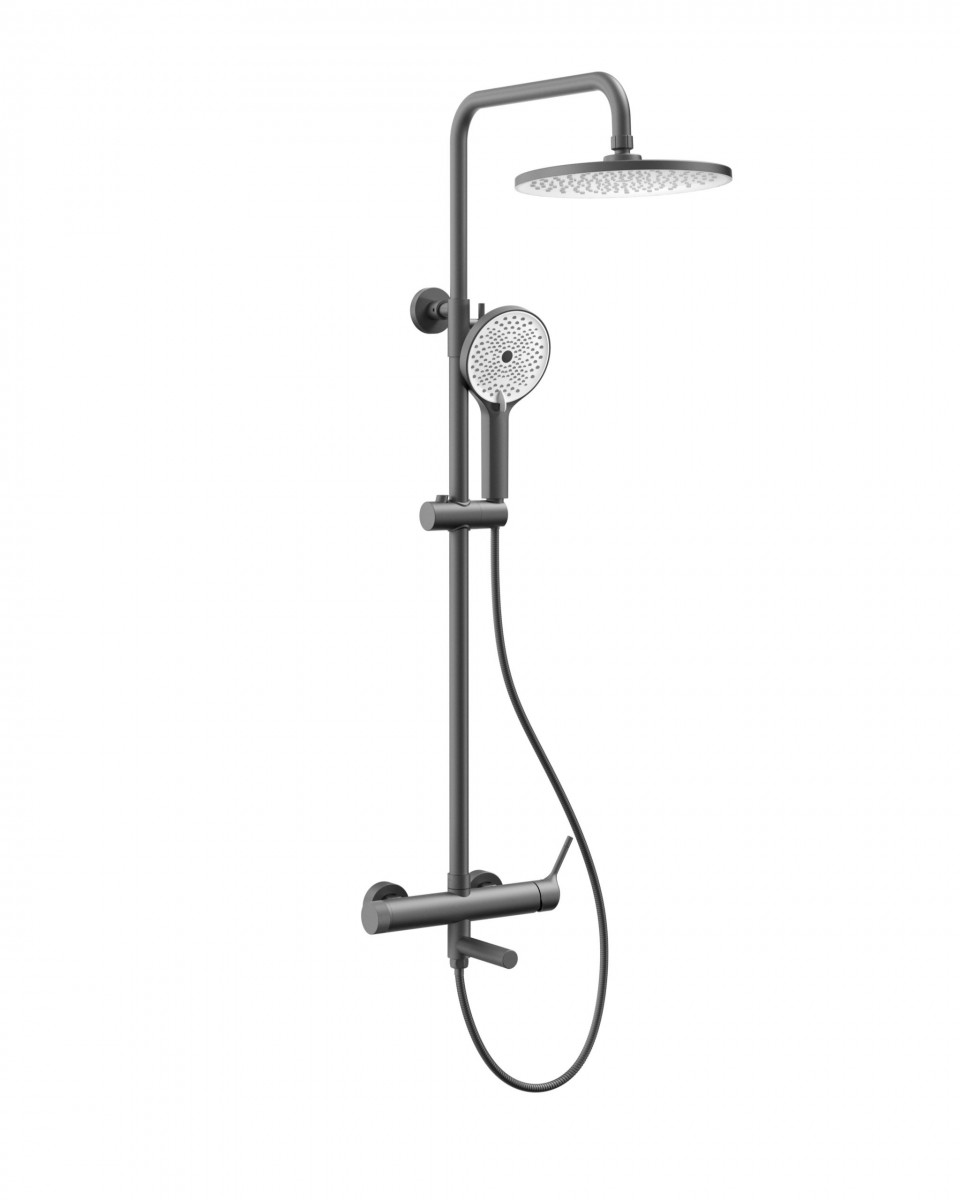 Душевая стойка Vincea Feerie VSFS-5FE1GM (вороненая сталь)