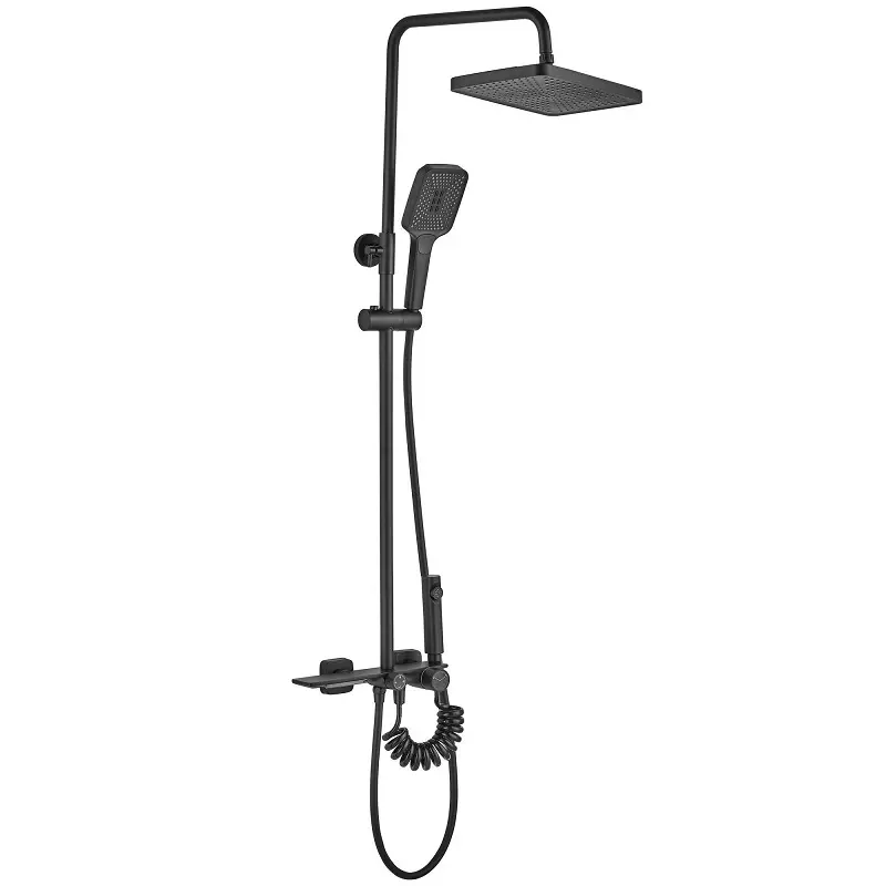 Душевая стойка Rea Helix REA-P6618 (чёрный матовый)