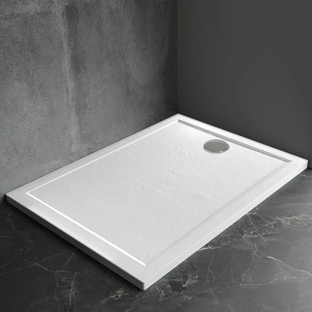 Душевой поддон Veconi Pietra W PT-W-9090-RU 900*900 мм (белый)