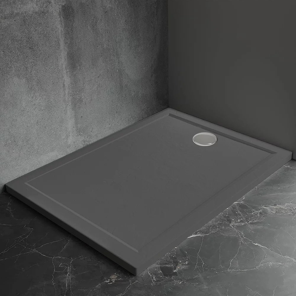Душевой поддон Veconi Pietra AG PT-AG-12080-RU 1200*800 мм (антрацитово-серый)