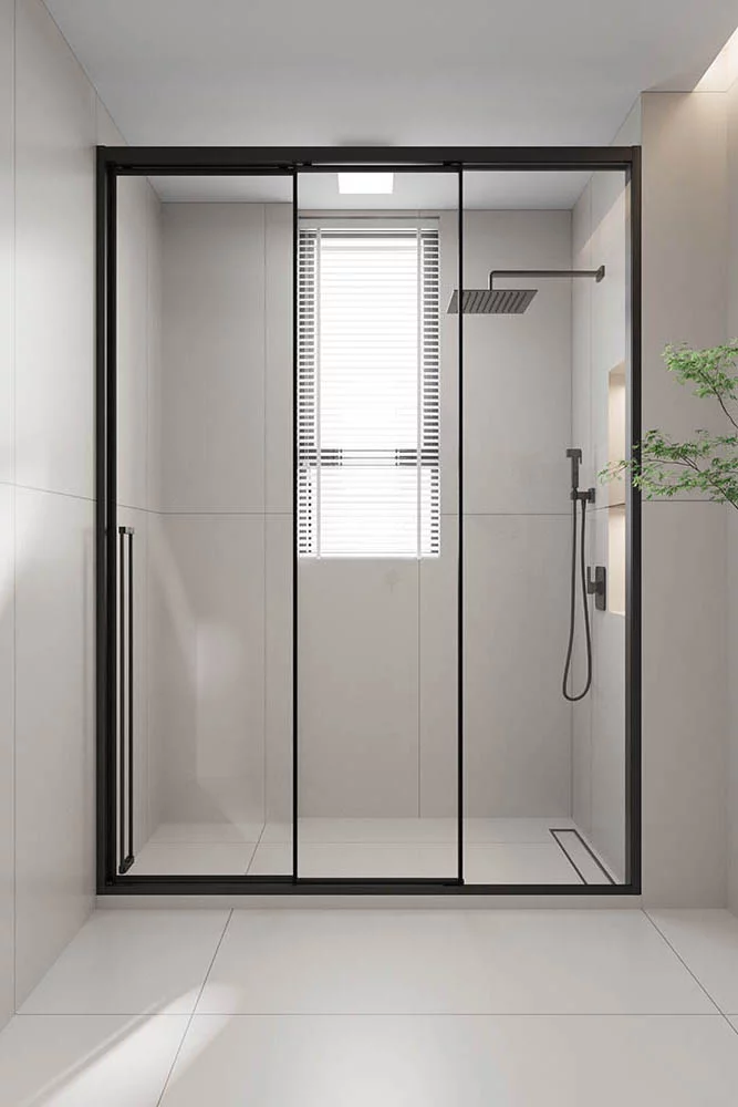 Душевая дверь Veconi Prato 300 B-R PR3/R-100-01-B-C4 1000*2000 мм (чёрный матовый/прозрачное)
