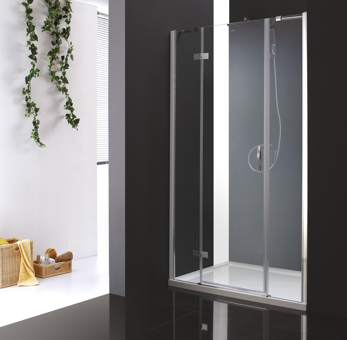 Душевая дверь Cezares BERGAMO-W-B-13-60+60/40-C-Cr-R 1600*1950 мм (хром/прозрачное) R