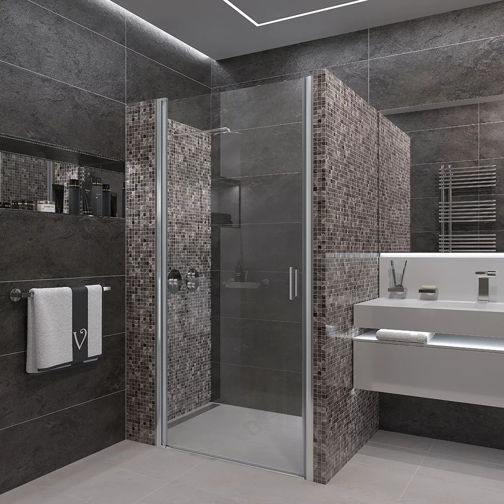 Душевая дверь Veconi VN-43 VN40-140-01-C1 700*1950 мм (хром/прозрачное)