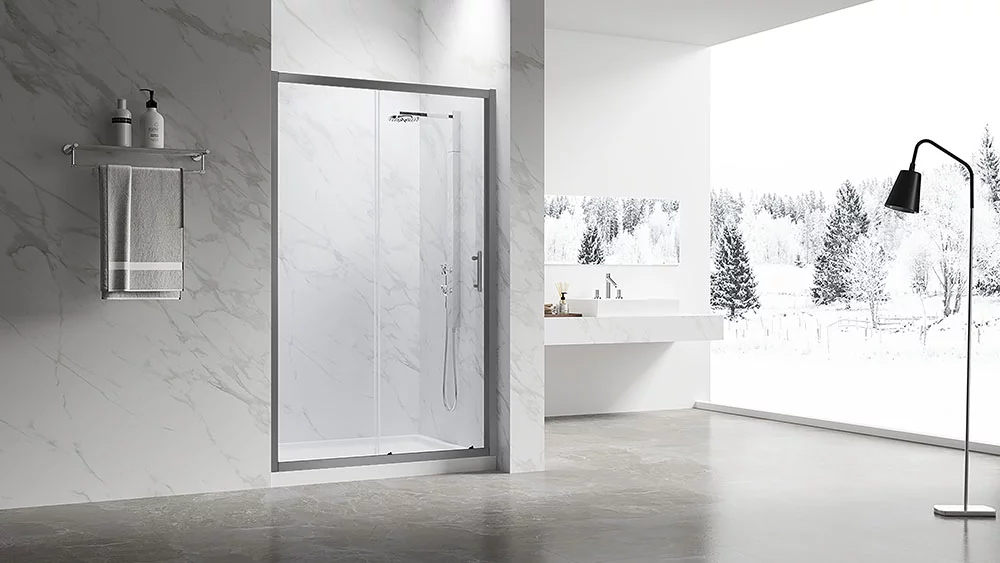 Душевая дверь Veconi VN-55GM VN55GM-100-01-C8 1000*1950 мм (оружейная сталь/прозрачное)