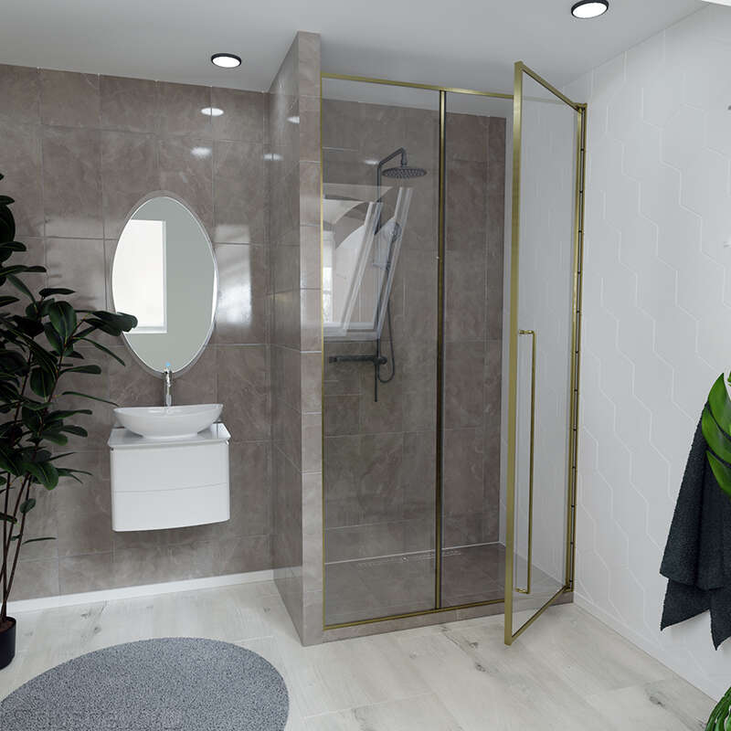 Душевая дверь Radomir Daria 1-63-4-2-0-356 1200*2200 мм (бронза/прозрачное) R