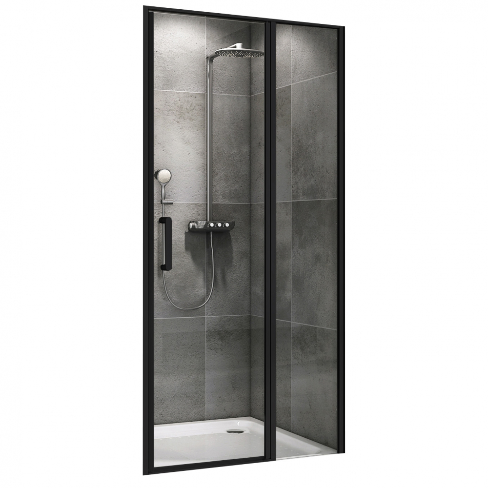 Душевая дверь Abber Sonnenstrand AG04120BS 1200*1950 мм (чёрный/прозрачное)