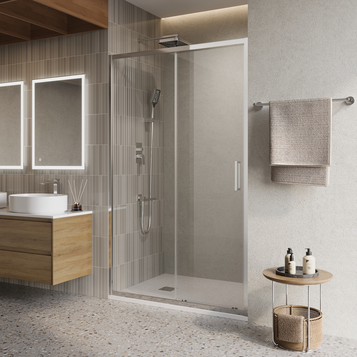 Душевая дверь BelBagno LUCE-BF-1-130-C-Cr 1300*1950 мм (хром/прозрачное)