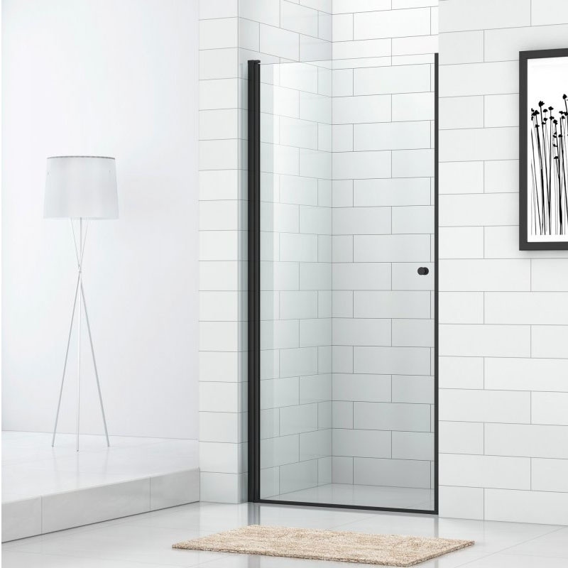 Душевая дверь Cezares ECO-O-B-1-60-C-NERO 600*1900 мм (чёрный/прозрачное)