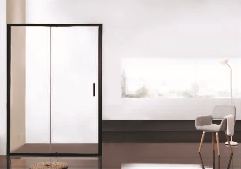 Душевая дверь Bravat Blackline BD120.4101B 1200*2000 мм (черный/прозрачное)