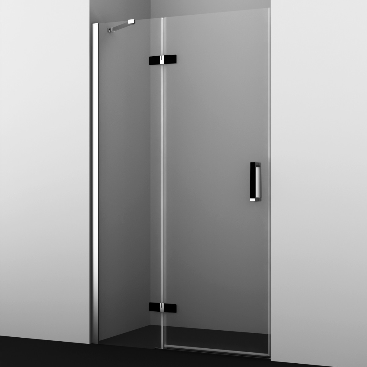 Душевая дверь WasserKRAFT Aller 10H05LBLACK MATT 1200*2000 мм (хром/прозрачное)