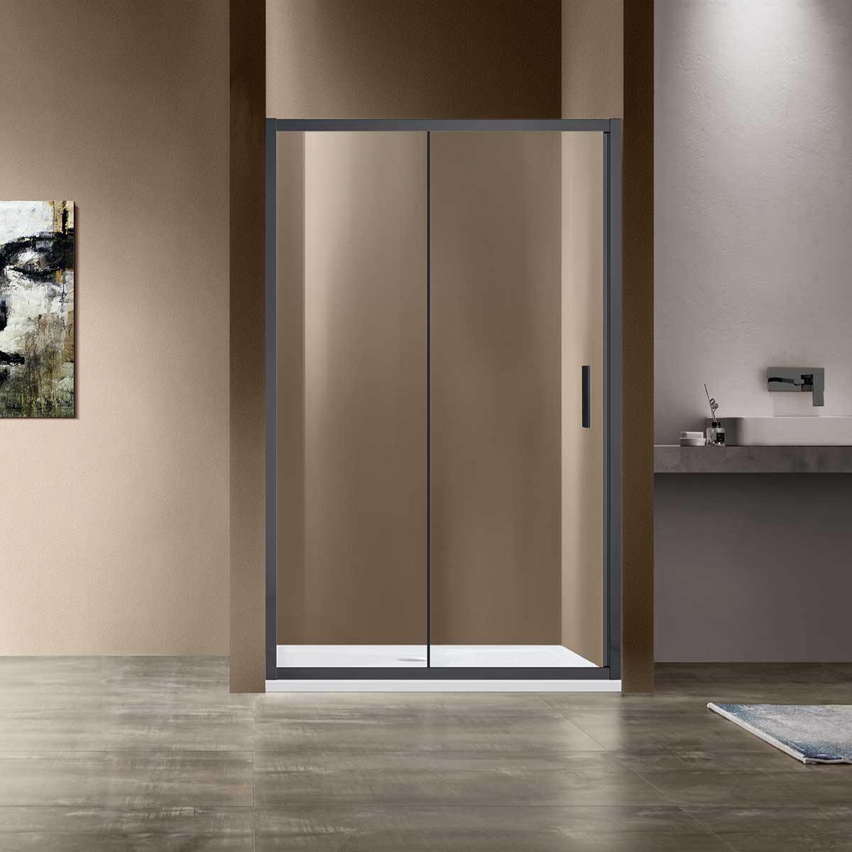 Душевая дверь Vincea Garda VDS-1G115CLGM 1150*1900 мм (вороненая сталь/прозрачное)