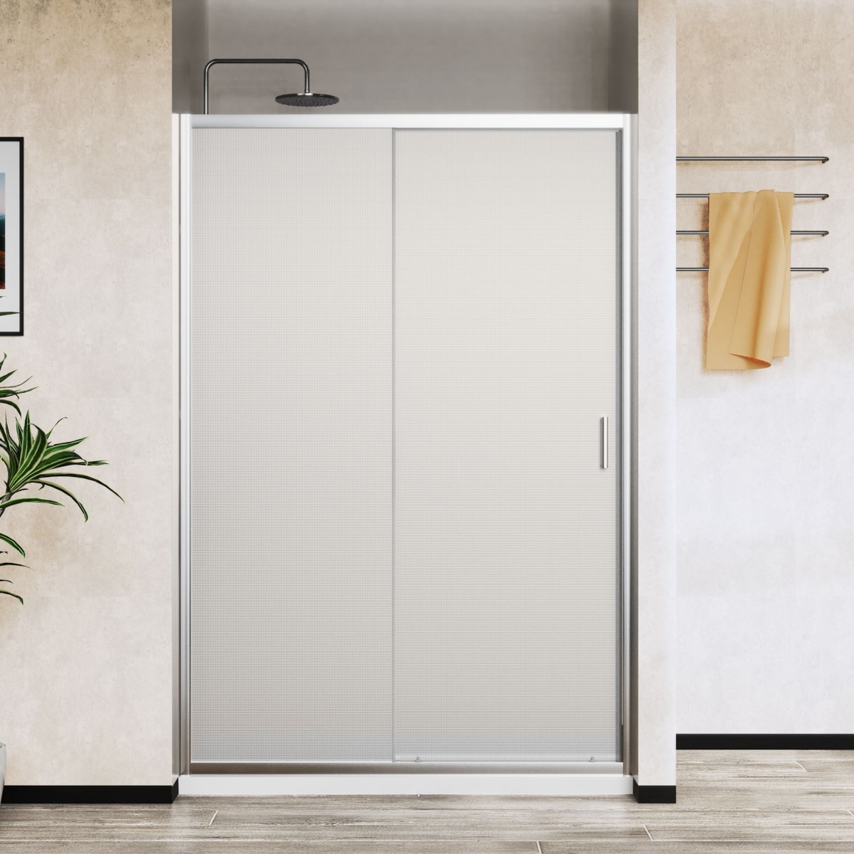 Душевая дверь Vincea City VDS-5CT150MT 1500*1950 мм (хром/рифленое)