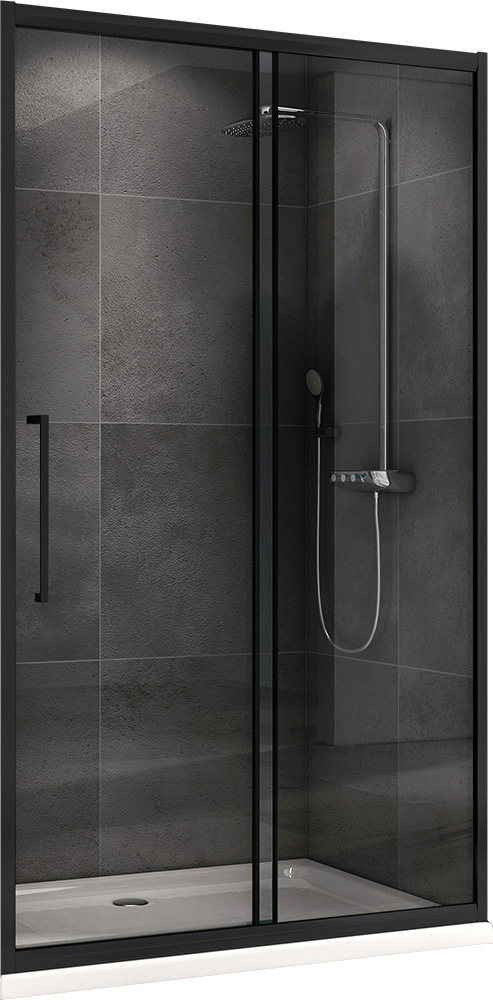 Душевая дверь Abber Schwarzer Diamant AG30140BH 1400*1950 мм (черный/прозрачное)