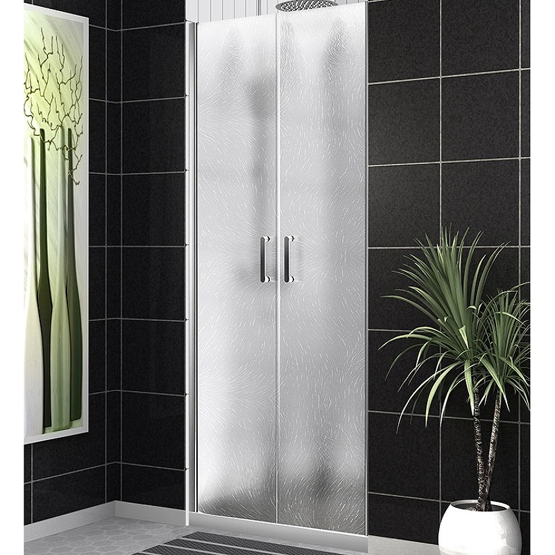 Душевая дверь BelBagno UNO-B-2-100-CH-Cr 1000*1900 мм (хром/рифленое)