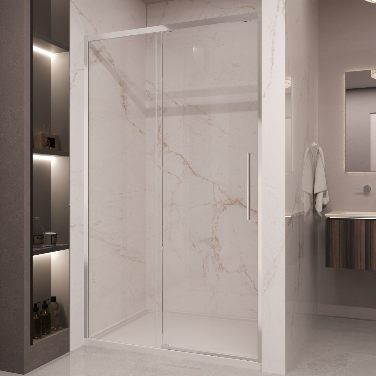 Душевая дверь Vincea Stella VDS-1ST150CL 1500*2000 мм (хром/прозрачное)