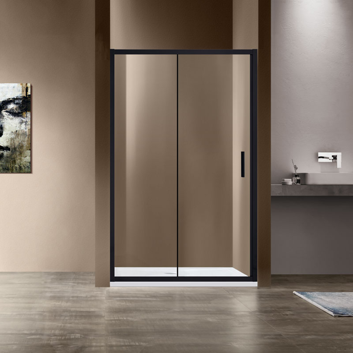 Душевая дверь Vincea Garda VDS-1G110CLB 1100*1900 мм (черный/прозрачное)