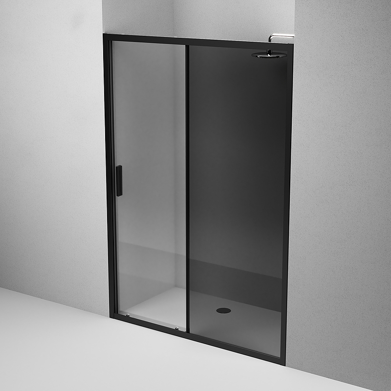 Душевая дверь AM.PM Gem Solo W90G-140-1-195BG 1400*1950 мм (черный матовый/тонированное)