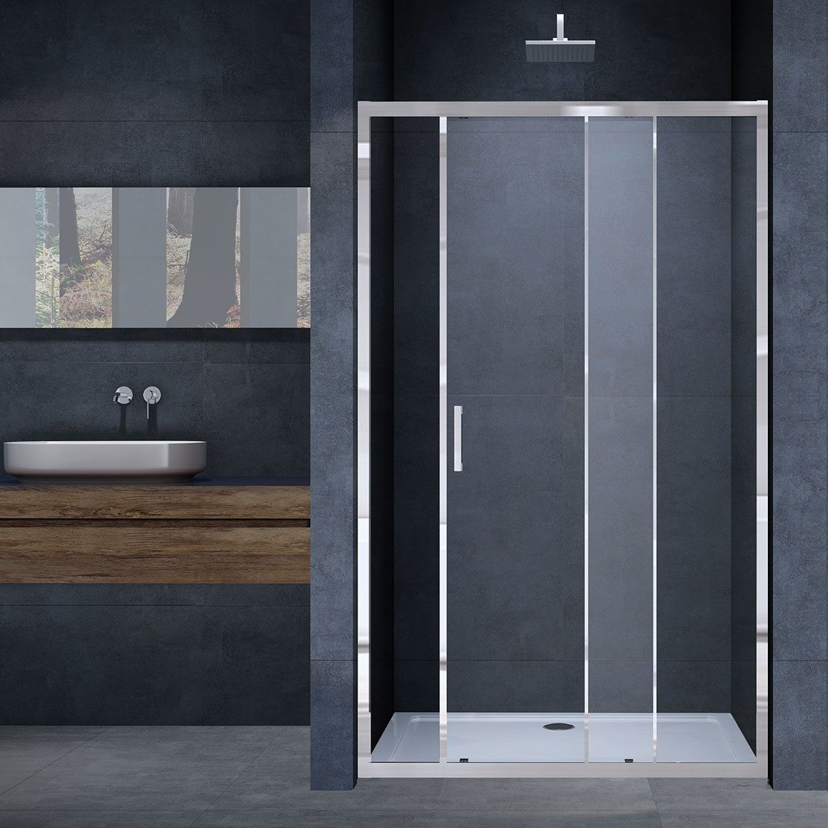 Душевая дверь Vincea Alpha VDS-3AL120CL 1200*1900 мм (хром/прозрачное)