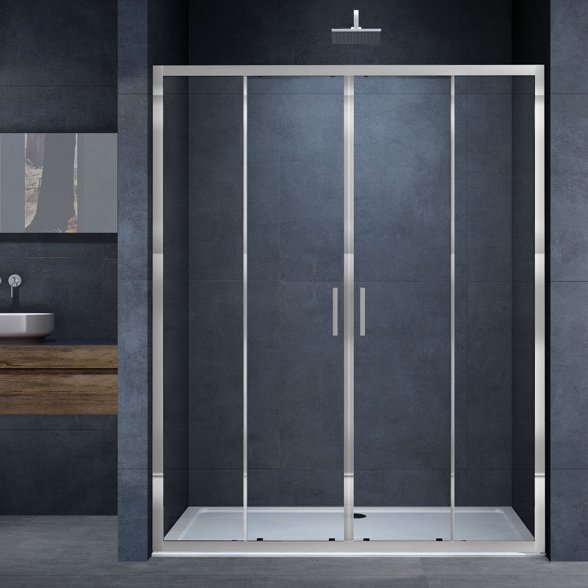 Душевая дверь Vincea Alpha VDS-3AL2170CL 1700*1900 мм (хром/прозрачное)