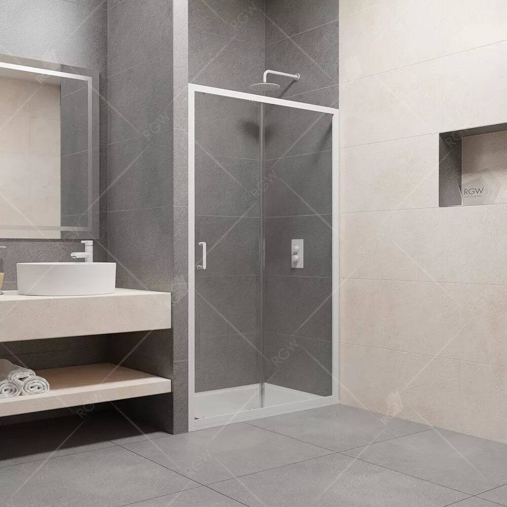 Душевая дверь RGW Passage PA-14W 1500*1950 мм (белый/прозрачное)