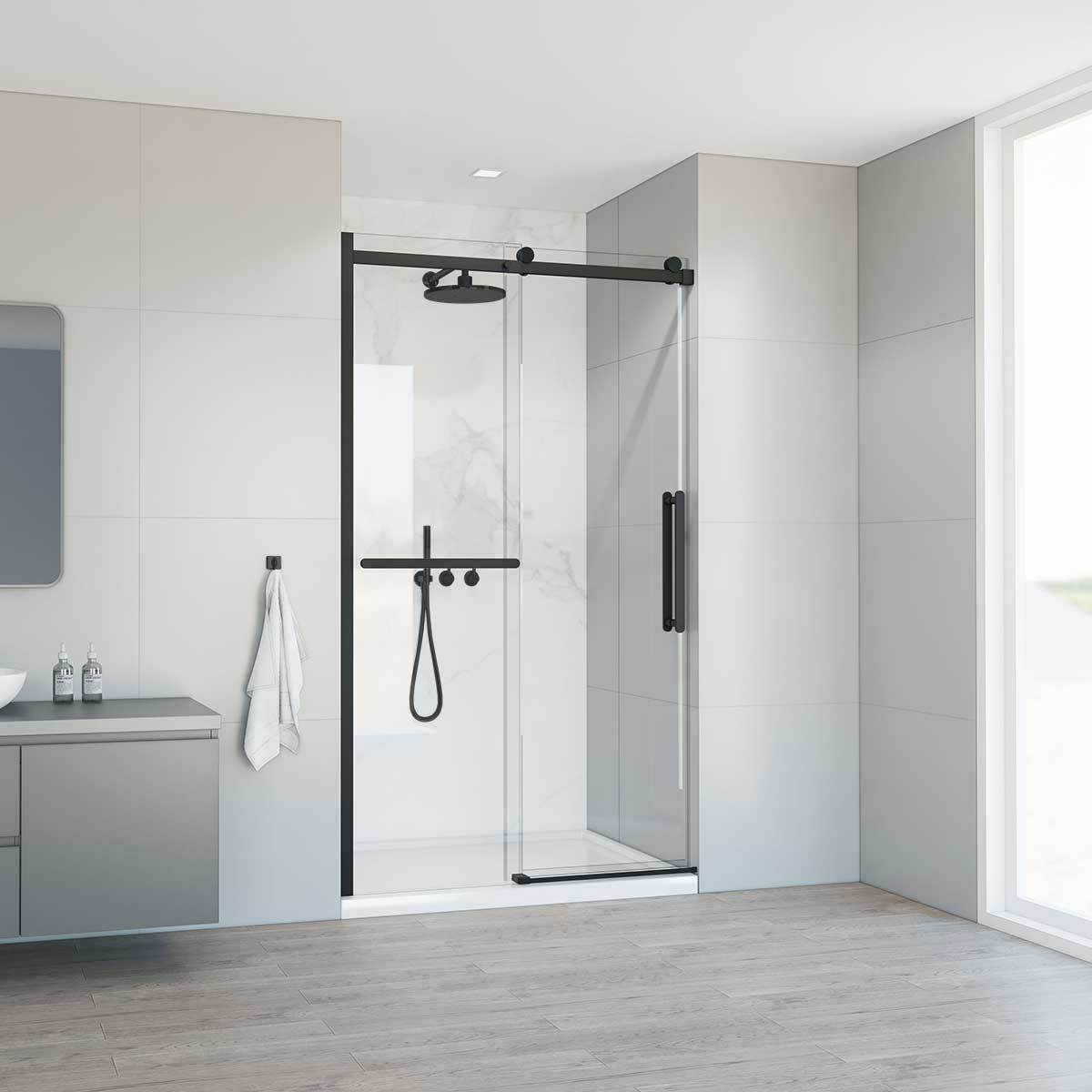 Душевая дверь Vincea Сomo Soft VDS-1CS120CLB 1200*1950 мм (черный/прозрачное)
