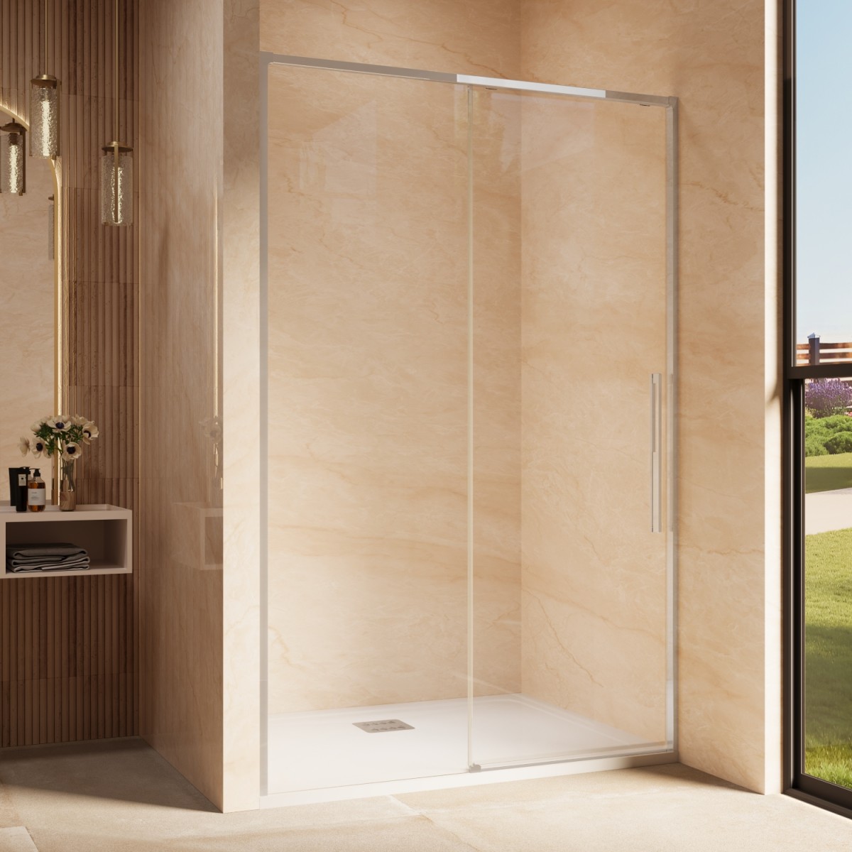 Душевая дверь Vincea Ultima VDS-7UL110CL 1100*2000 мм (хром/прозрачное)