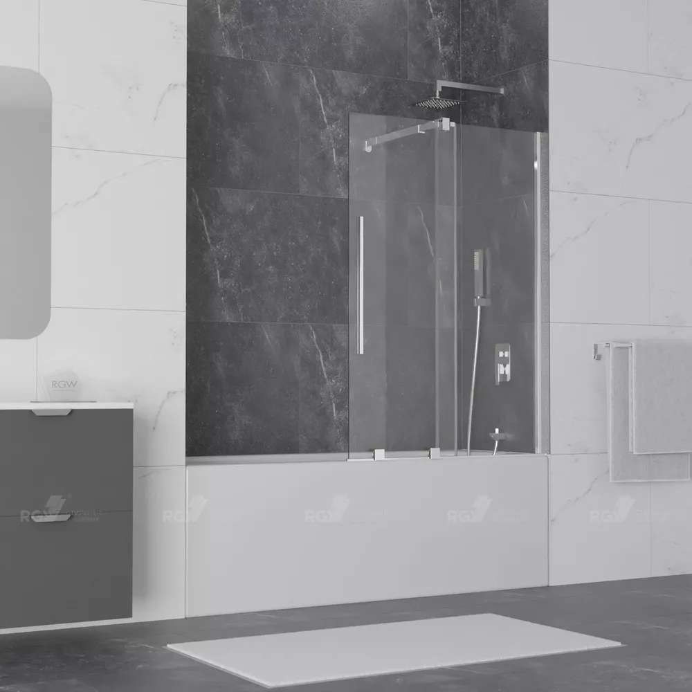 Шторка на ванну RGW Screens SC-47 1000*1500 мм (хром/прозрачное)