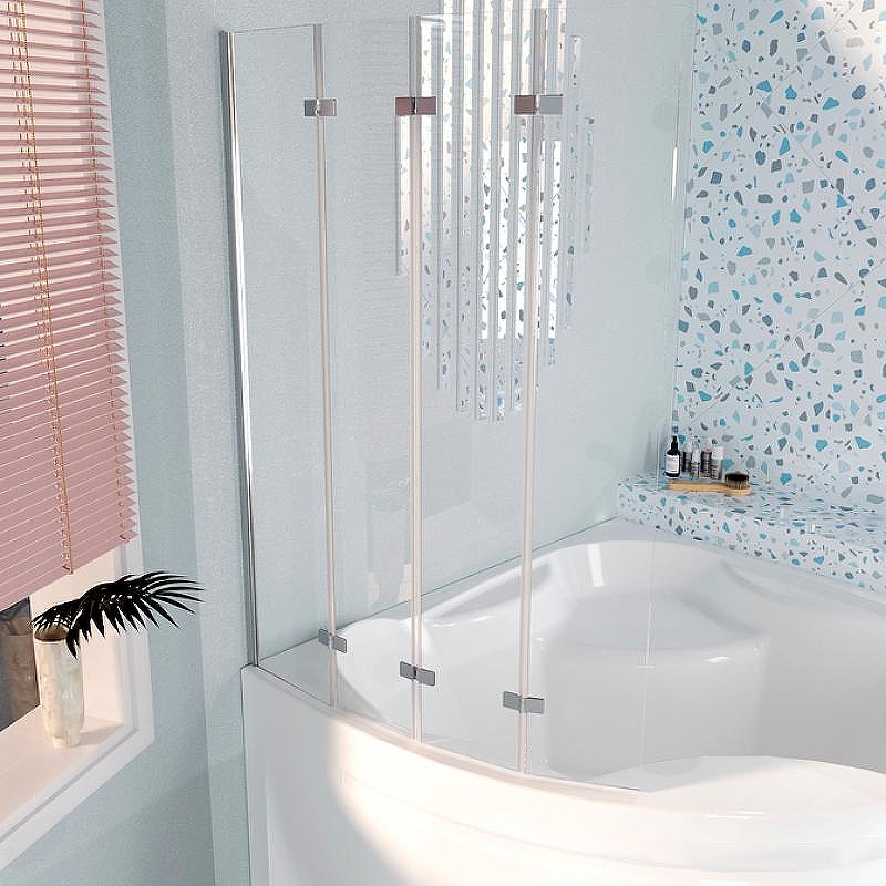 Шторка на ванну Radomir Смайл 1-08-2-0-0-198 1000*1400 мм (хром/прозрачное)