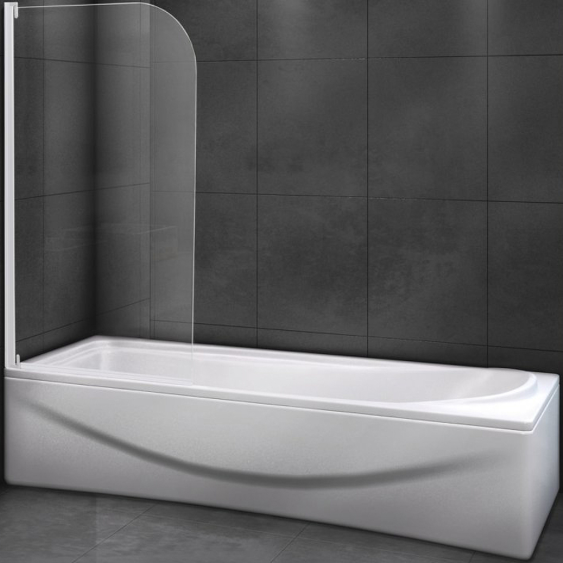 Шторка на ванну Cezares RELAX-V-11-100/140-C-Bi 1000*1400 (белый/прозрачное)