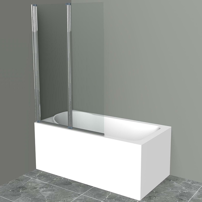 Шторка на ванну BelBagno UNO-V-2-90/150-C-Cr 900*1500 мм (хром/прозрачное)