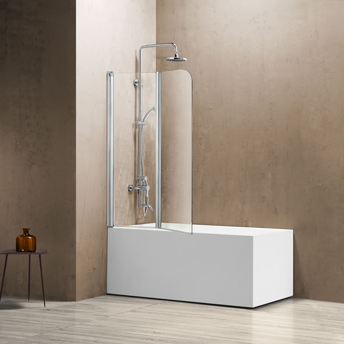 Шторка на ванну Vincea VSB-12114CL 1140*1400 мм (хром/прозрачное)