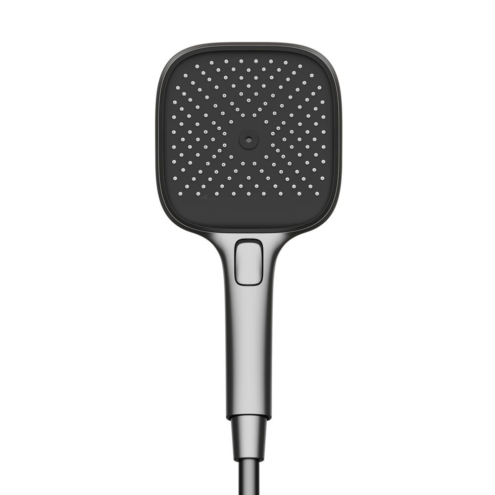 Душевая лейка Sancos Nok square SC6002GG (вороненая сталь/черный матовый)