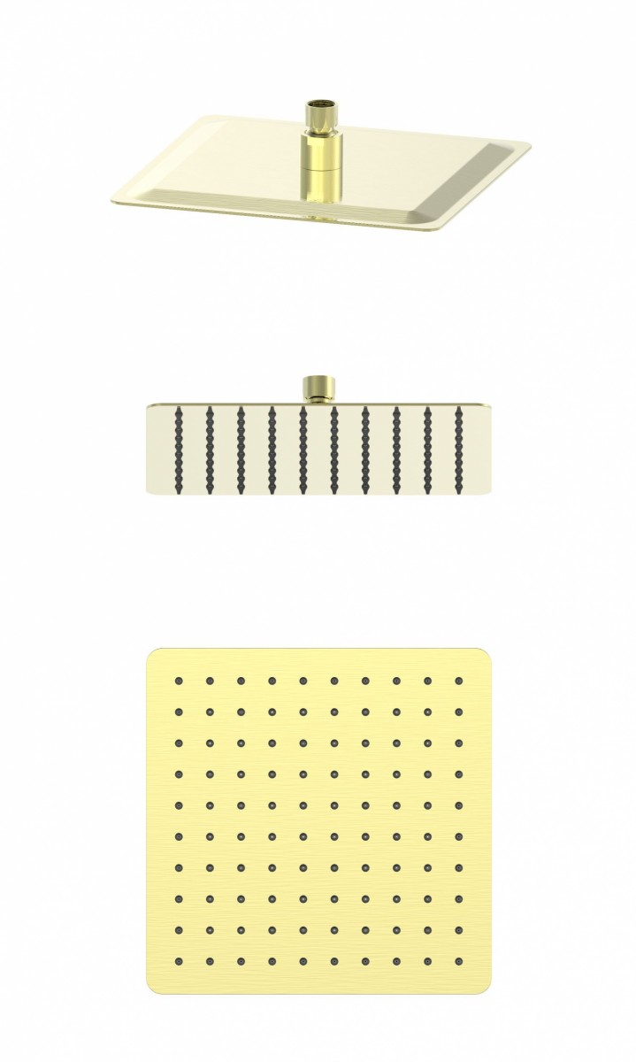 Верхний душ Wonzon & Woghand WW-88DP06-BG 250*250 мм (брашированное золото)