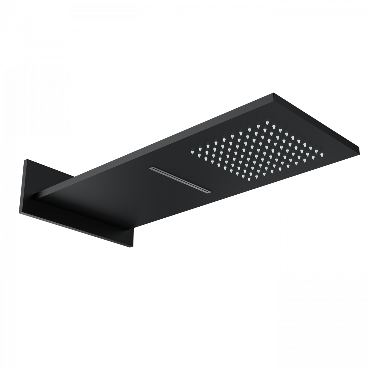 Верхний душ Wonzon & Woghand WW-HS101-MB 550*230 мм (чёрный матовый)