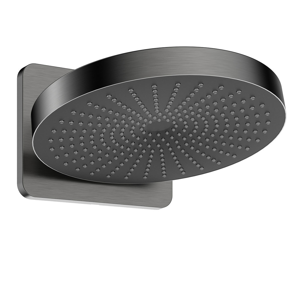 Верхний душ с держателем Vincea Inspire VSHD-3I1CGM 247*247 мм (вороненая сталь)