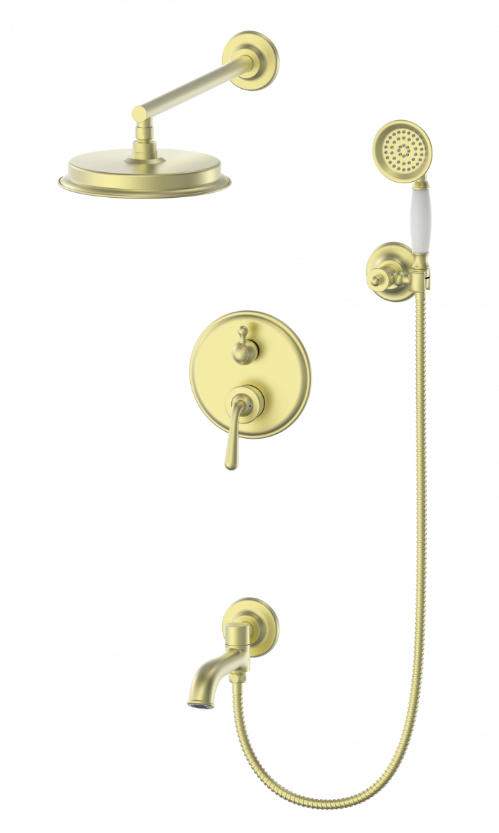 Встраиваемая душевая система Wonzon & Woghand STEAM 2.0 WW-88939008-BG (брашированное золото)