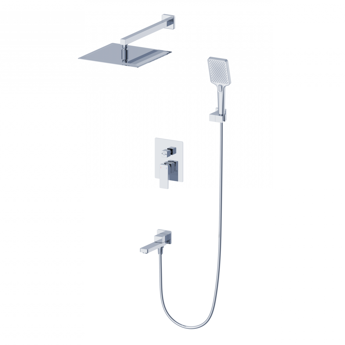 Встраиваемая душевая система Wonzon & Woghand CUBE 2.0 WW-88087068-CR (хром)